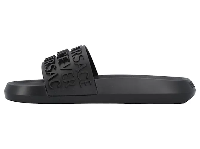 Versace Toboganes de goma para piscina Negro 